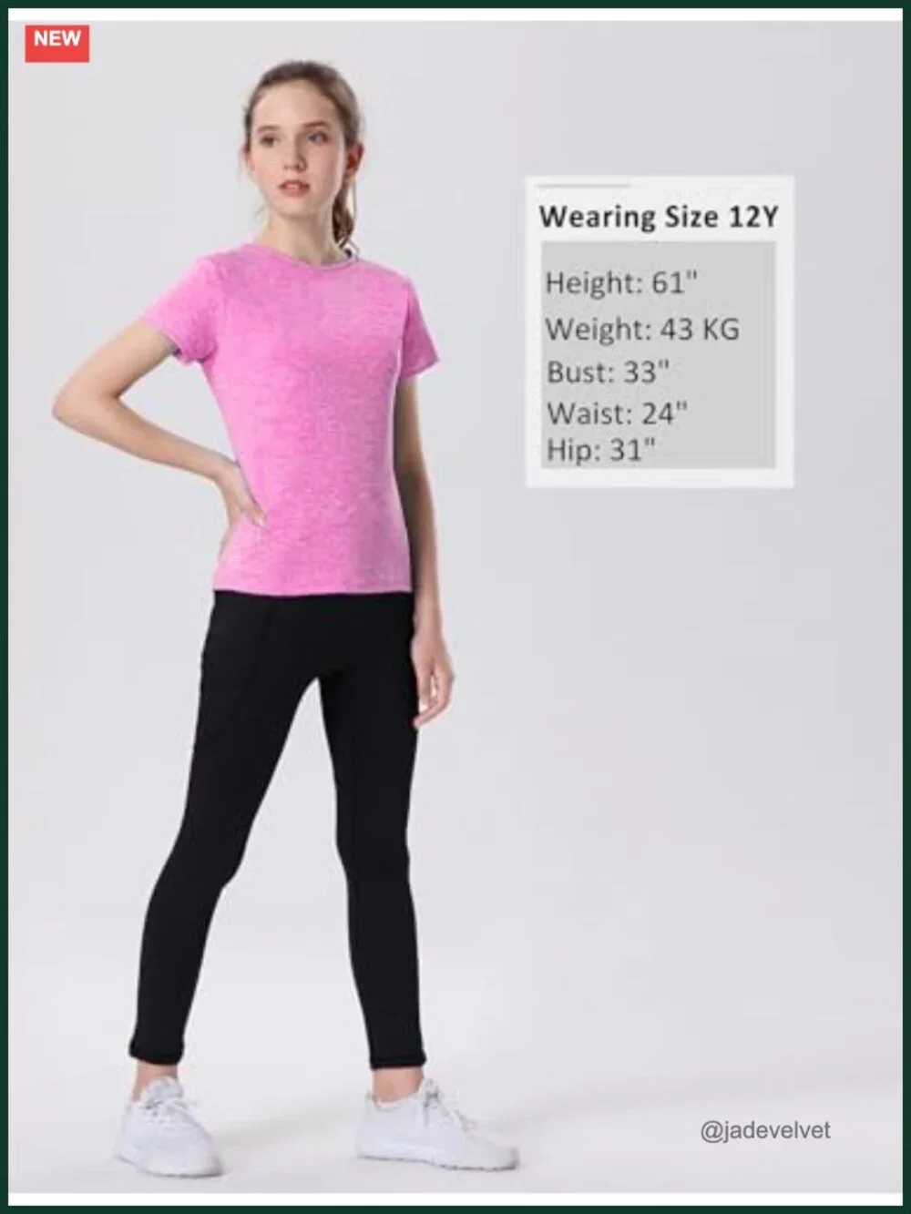 Girls Athletic Shirts Quick Dry Workout Activewear Sports Tops Set 8-16Y